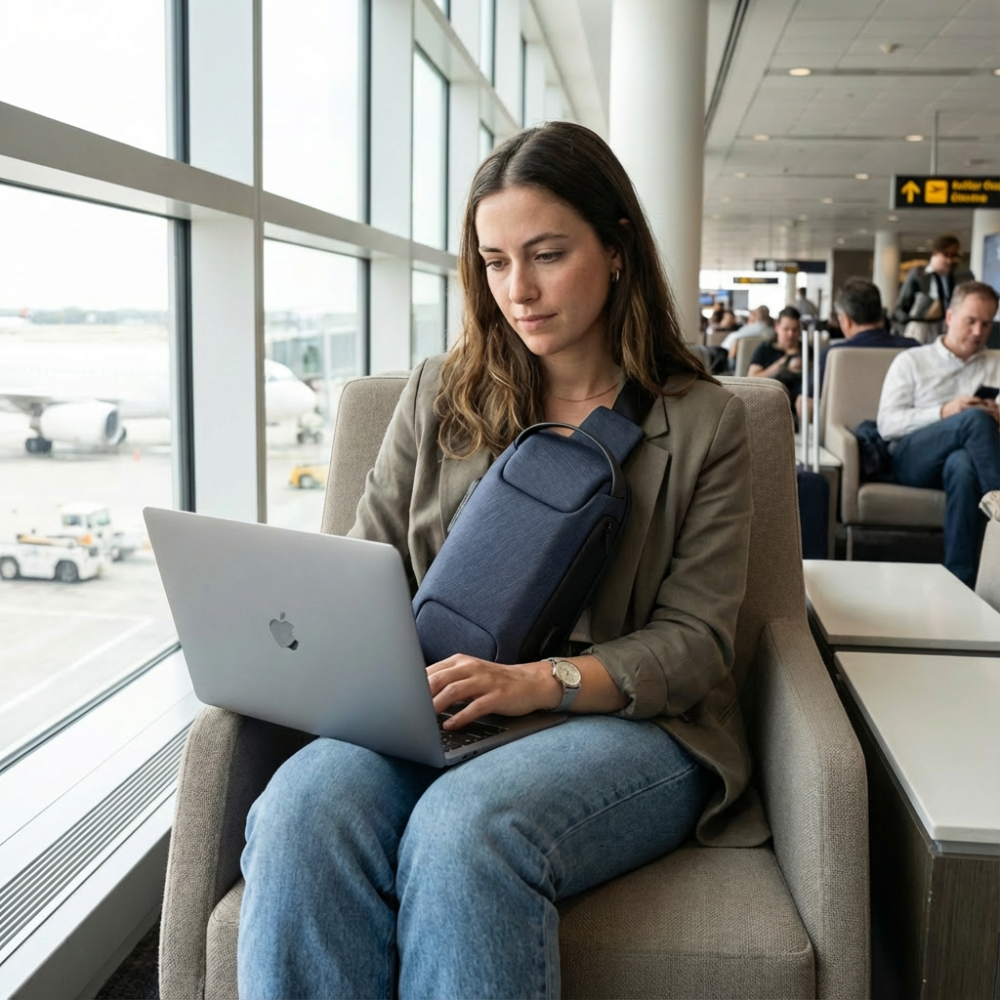 AirEase™ Anti-Theft Crossbody Charging Bag