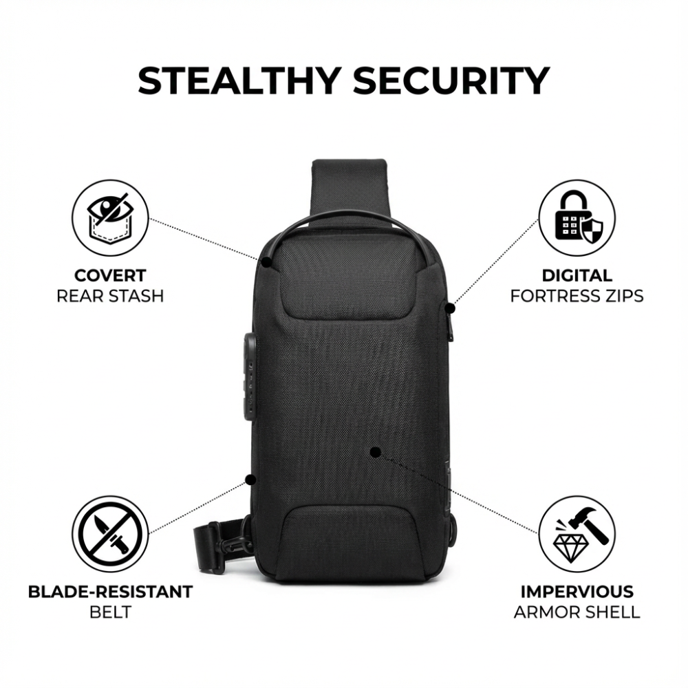 AirEase™ Anti-Theft Crossbody Charging Bag